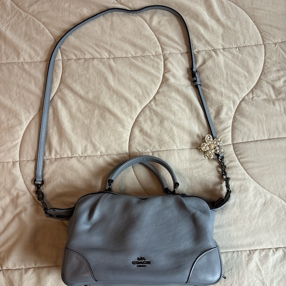 Coach Women's Lane Satchel Mist Blue Pebble Leather Model 69621
#coach #spring 🤍 - Picture 3 of 8